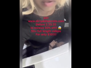 giant dick ebony tgirl gets her 7 inch penis sucked in Walmart’s parking lot